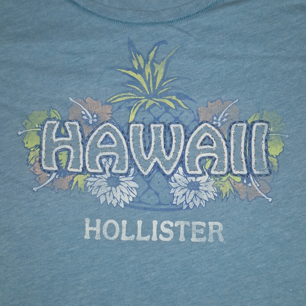 Hollister Blue Fitted Short Sleeve Tee - Picture 12 of 12